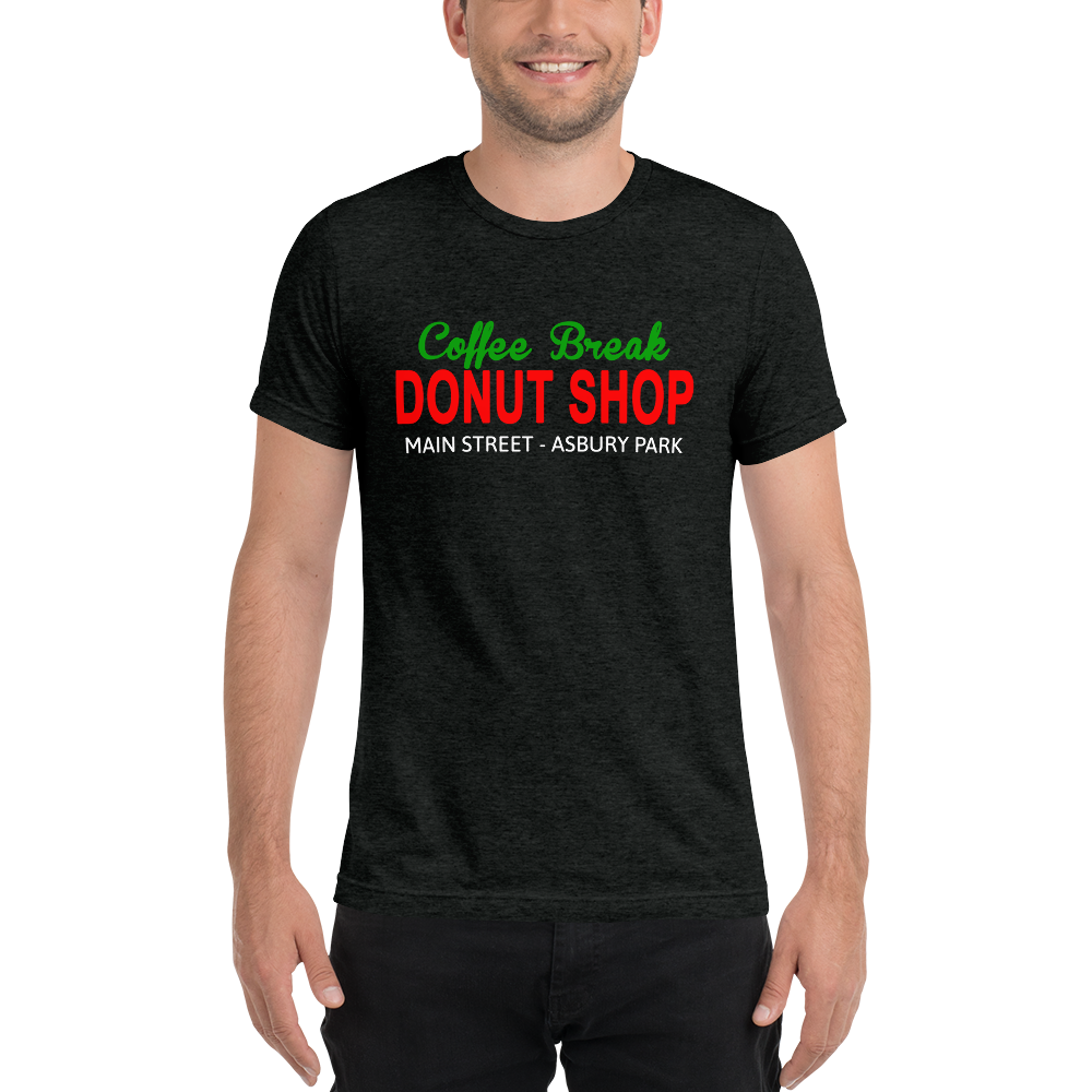 Coffee Break Donut Shop - ASBURY PARK - Short sleeve t-shirt Charcoal-Black Triblend