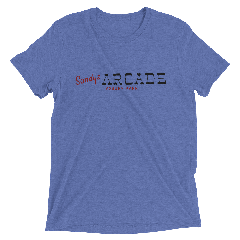 Sandy's Arcade - ASBURY PARK - Short sleeve t-shirt Blue Triblend