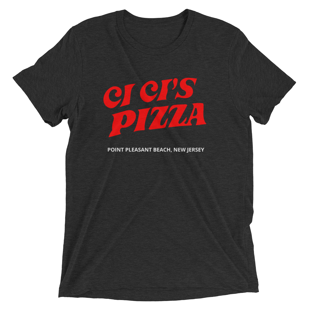 Ci Ci's Pizza - POINT PLEASANT BOARDWALK - Short sleeve t-shirt Charcoal-Black Triblend