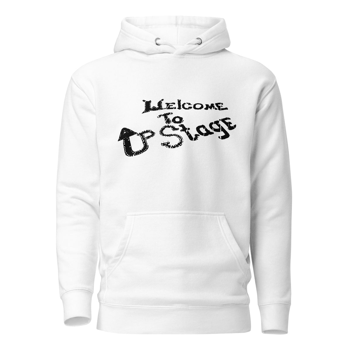 Welcome to Up Stage - Asbury Park - Unisex Hoodie White