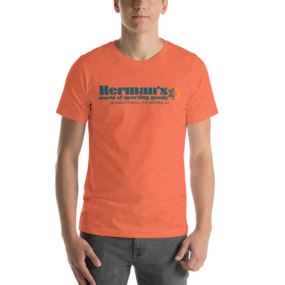 Herman's World of Sporting Goods - MONMOUTH MALL - Short-Sleeve Unisex T-Shirt Heather Orange