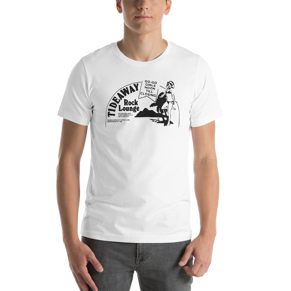 Tideaway Rock Lounge - LONG BRANCH - Short-Sleeve Unisex T-Shirt White