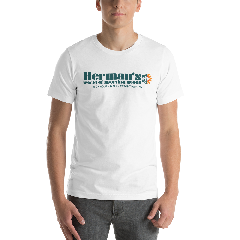 Herman's World of Sporting Goods - MONMOUTH MALL - Short-Sleeve Unisex T-Shirt White