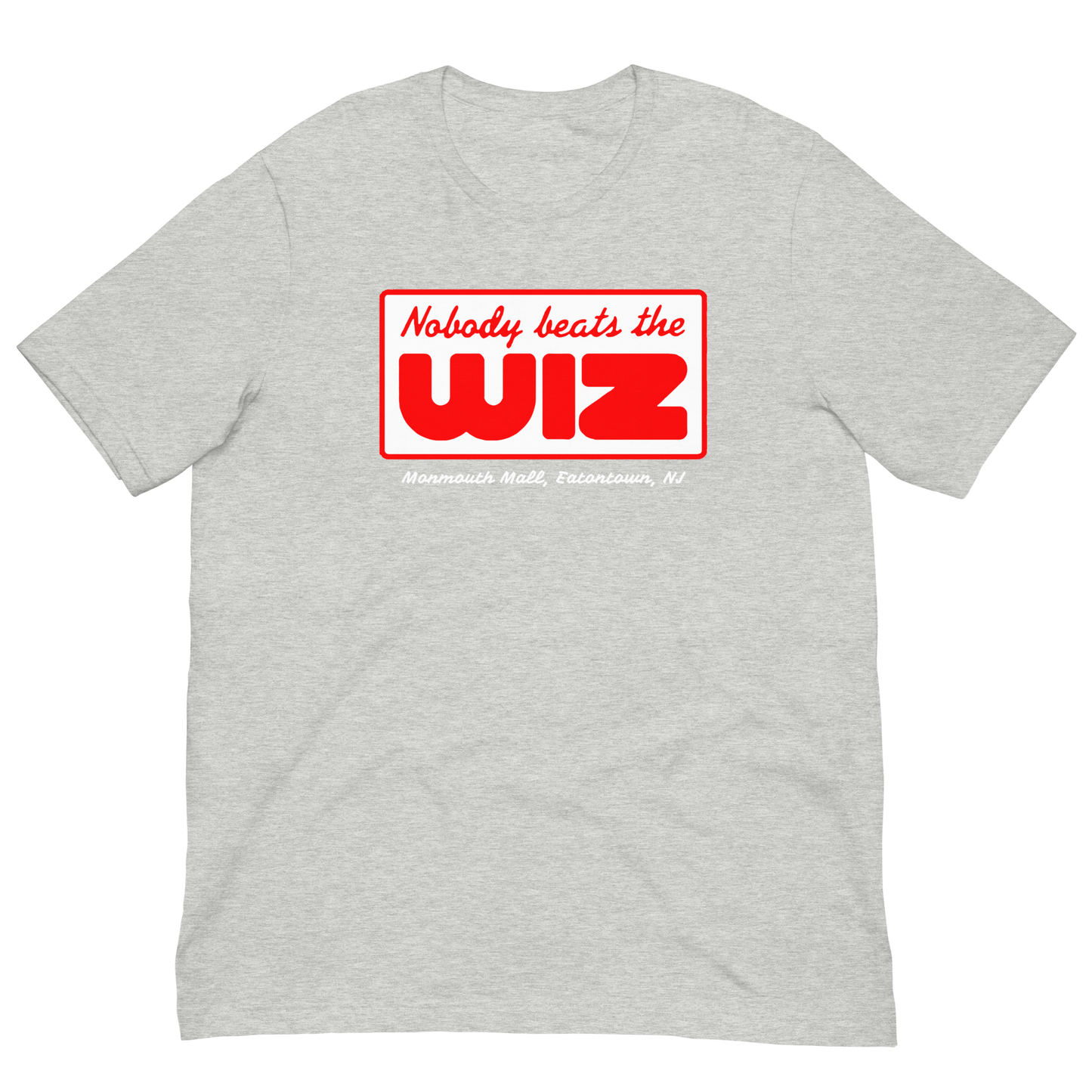 Nobody Beats The Wiz - EATONTOWN - MONMOUTH MALL - Unisex t-shirt Athletic Heather