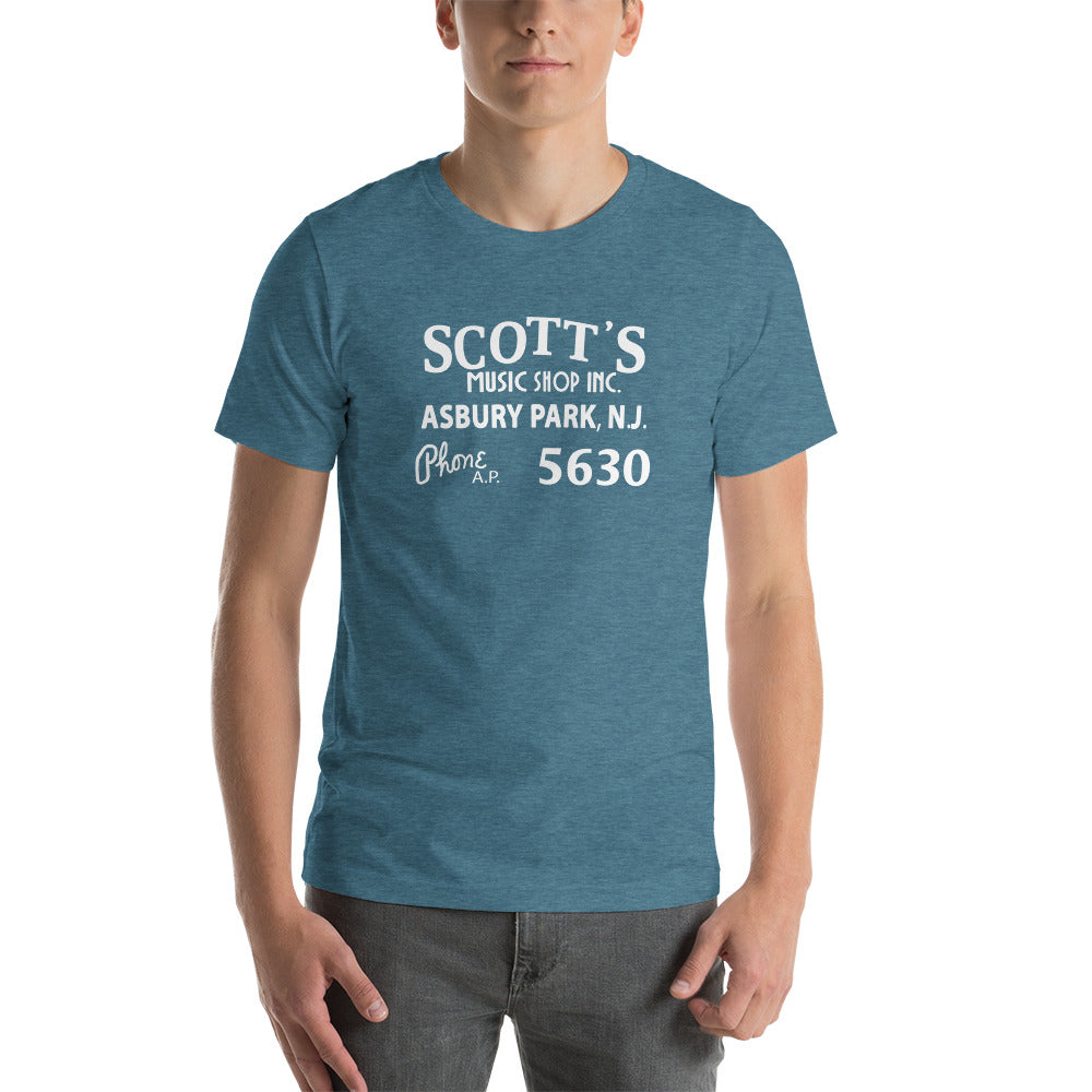 Scott's Music Shop - ASBURY PARK - Short-Sleeve Unisex T-Shirt Heather Deep Teal