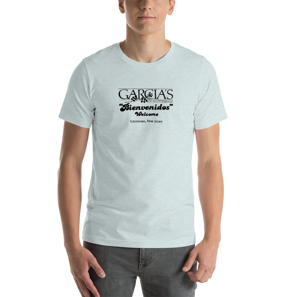Garcia's of Scottsdale - MONMOUTH MALL - Unisex t-shirt Heather Prism Ice Blue