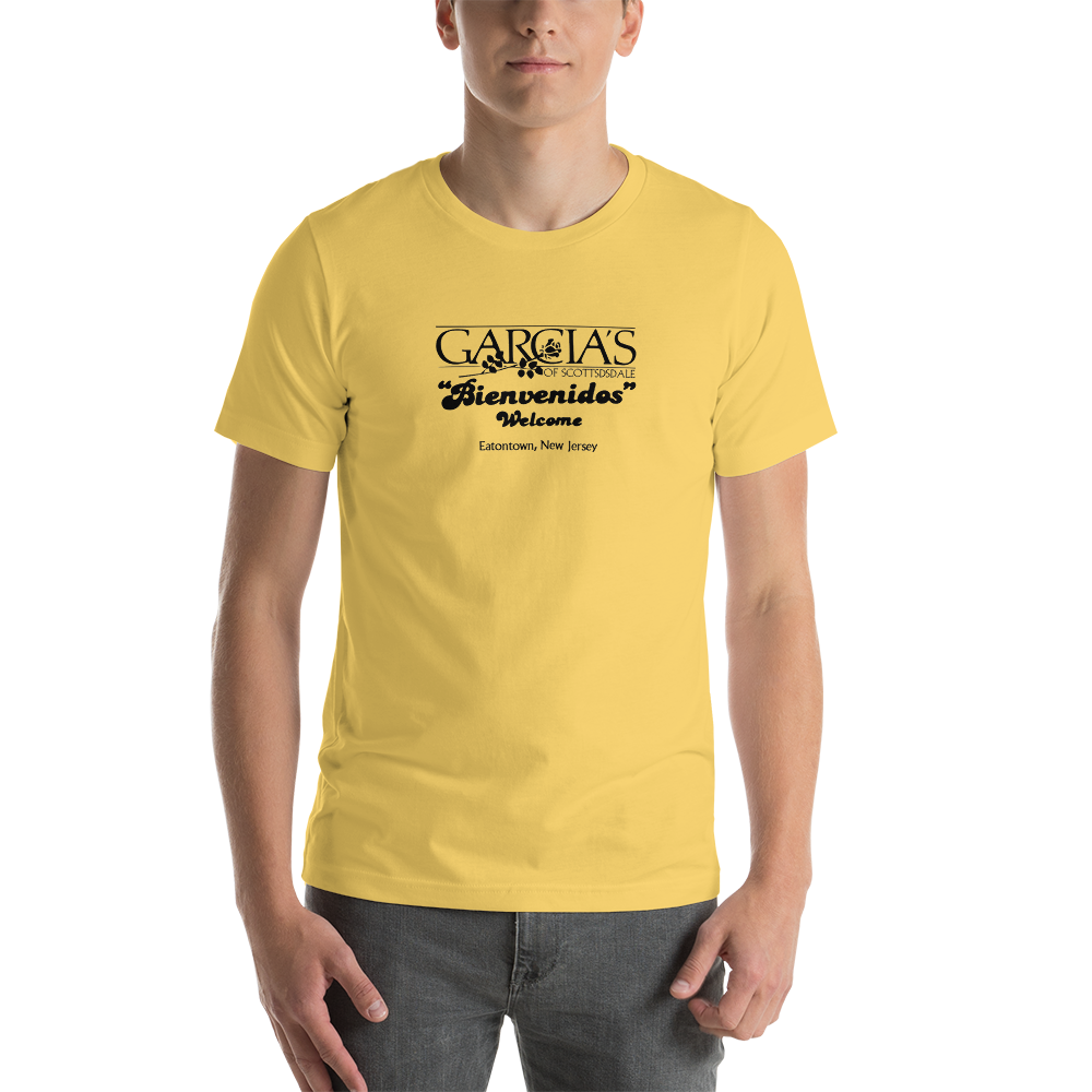 Garcia's of Scottsdale - MONMOUTH MALL - Unisex t-shirt Yellow