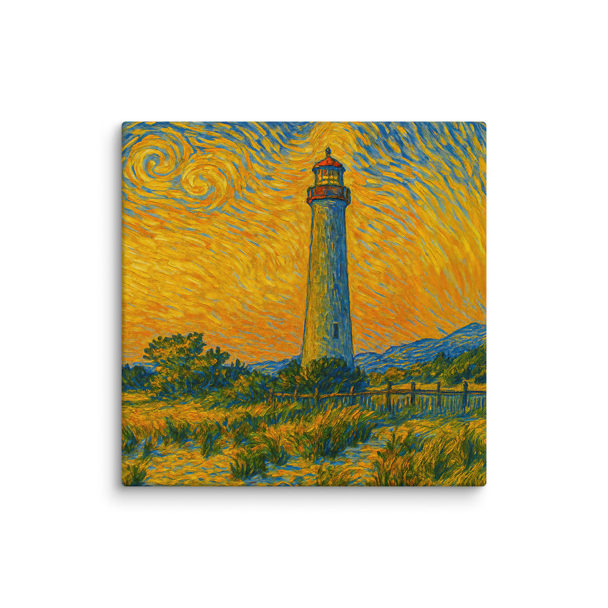 "Dunegrass with Lighthouse" - CAPE MAY - Canvas 20″×20″