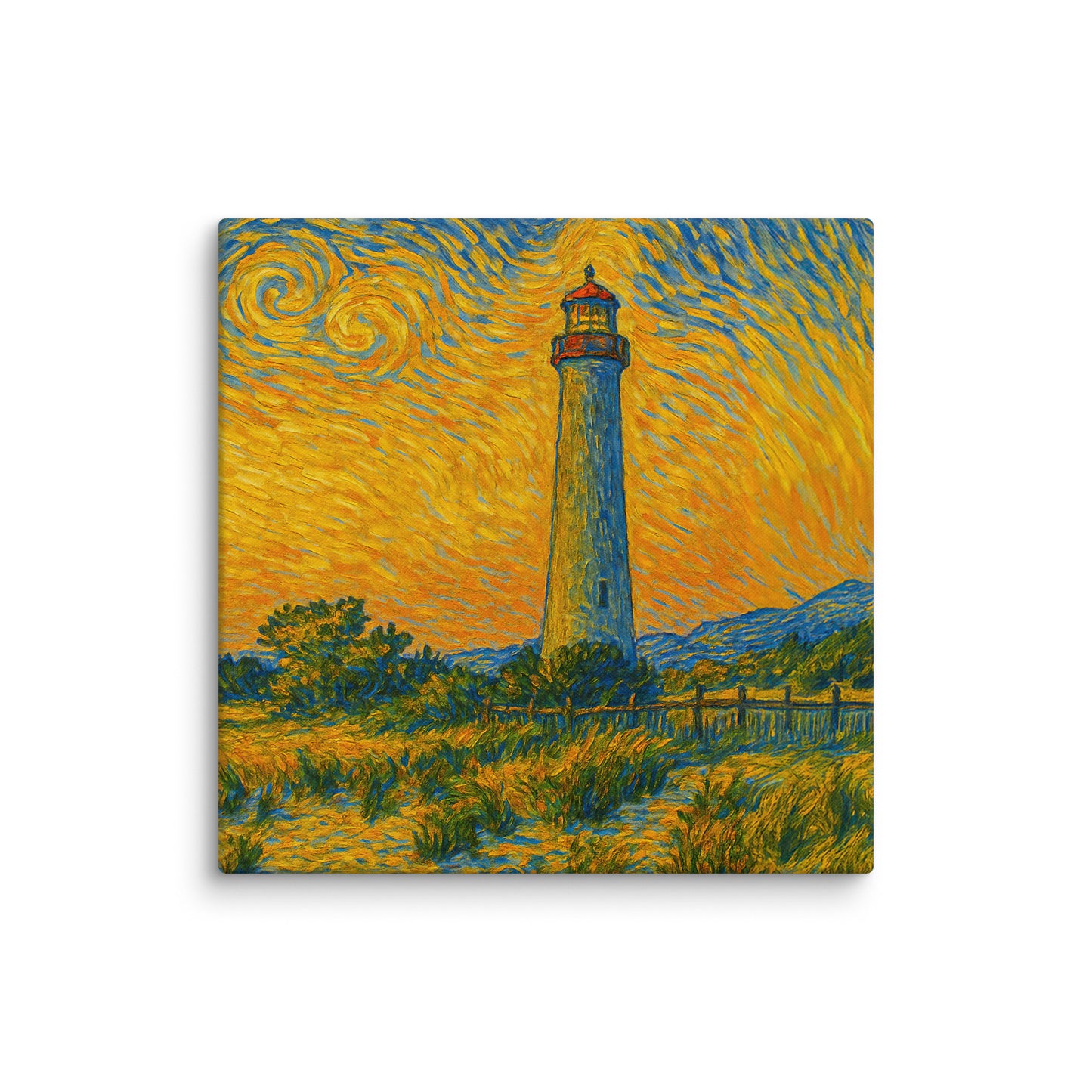 "Dunegrass with Lighthouse" - CAPE MAY - Canvas 20″×20″