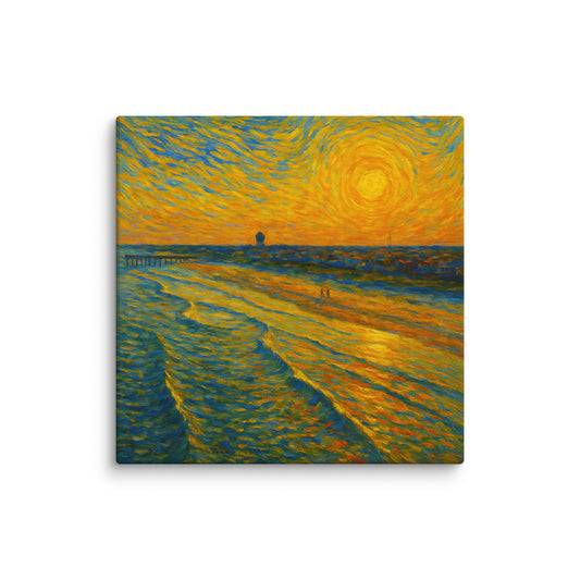 "Sunset Over Avalon" - AVALON - Canvas 30″×30″