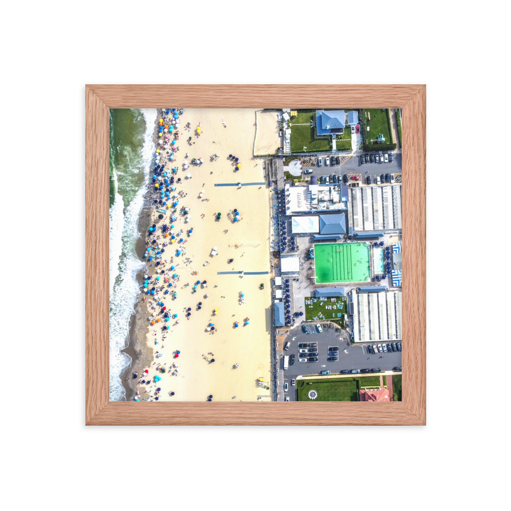 Allenhurst, New Jersey - Framed poster Red Oak 10″×10″