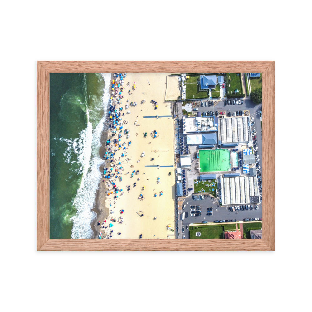 Allenhurst, New Jersey - Framed poster Red Oak 11″×14″