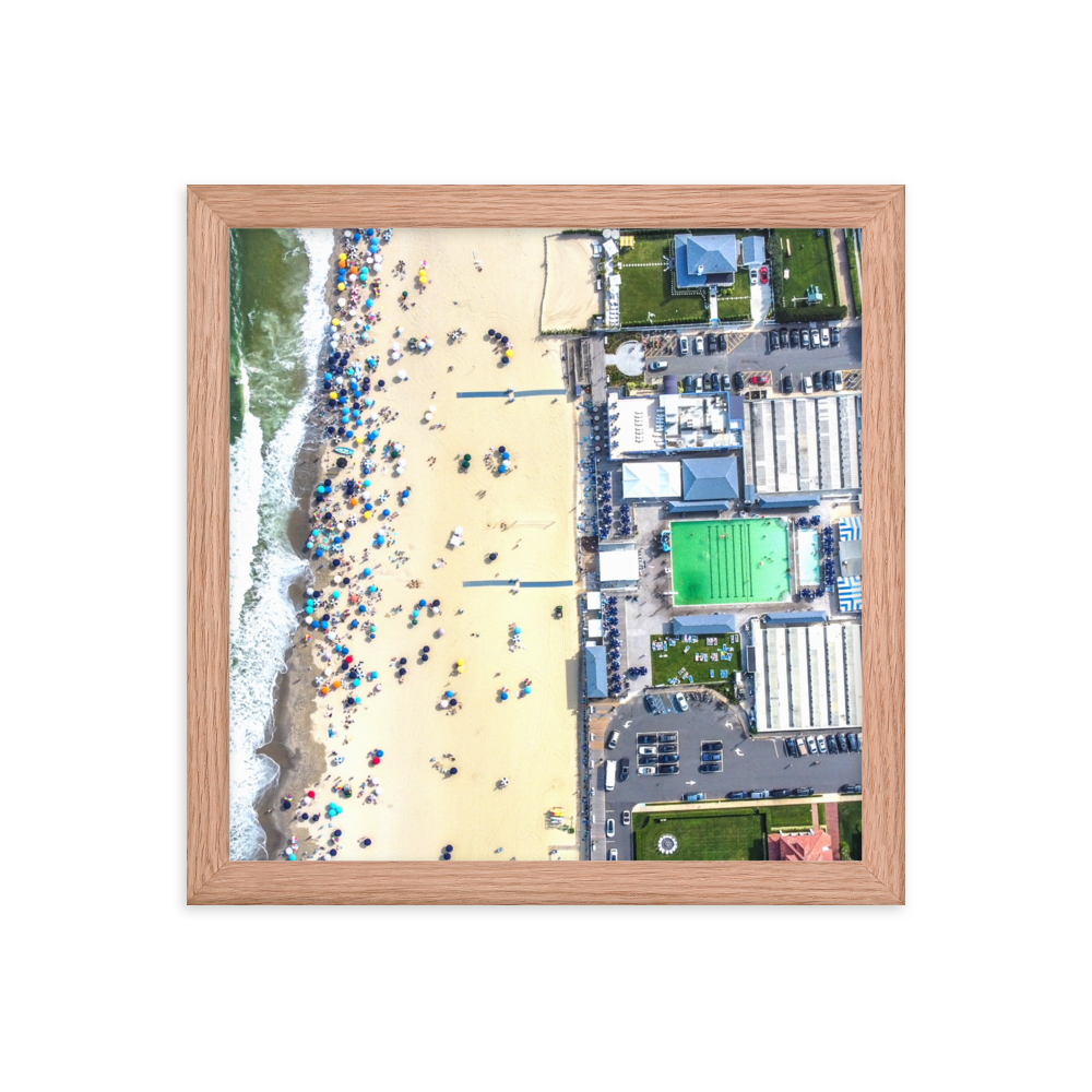 Allenhurst, New Jersey - Framed poster Red Oak 12″×12″
