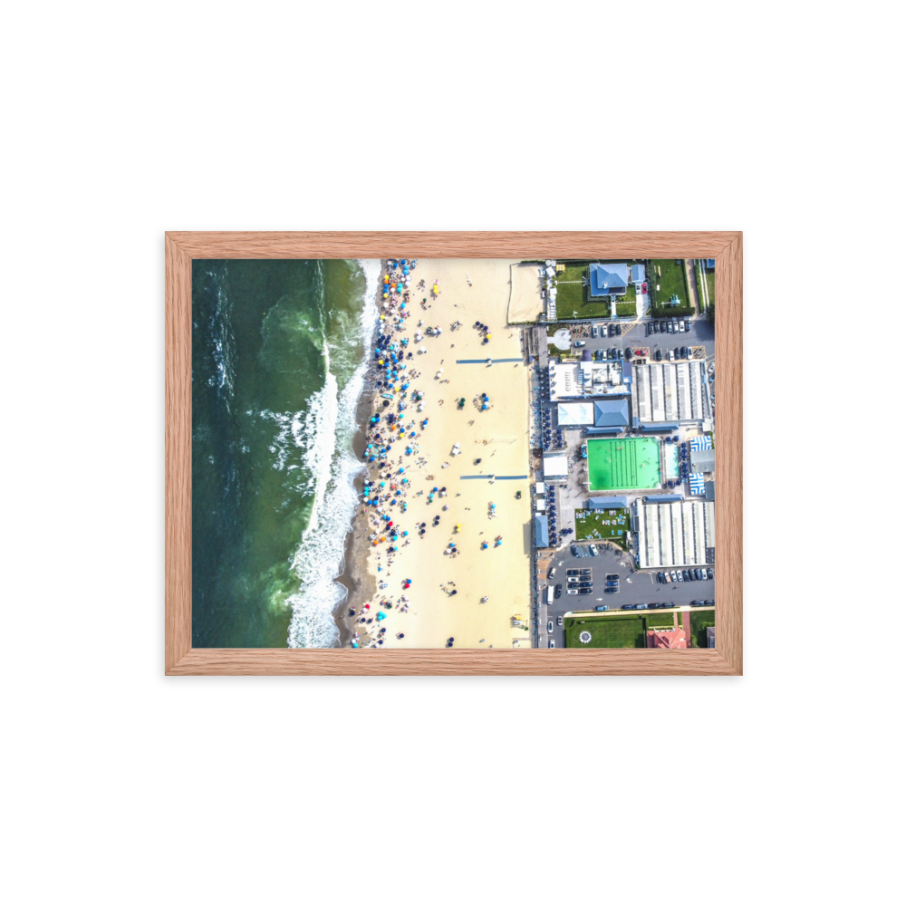 Allenhurst, New Jersey - Framed poster Red Oak 12″×16″