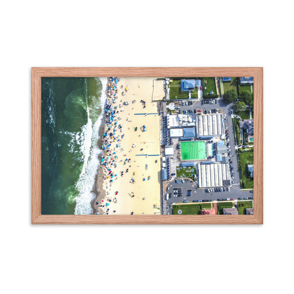 Allenhurst, New Jersey - Framed poster Red Oak 12″×18″