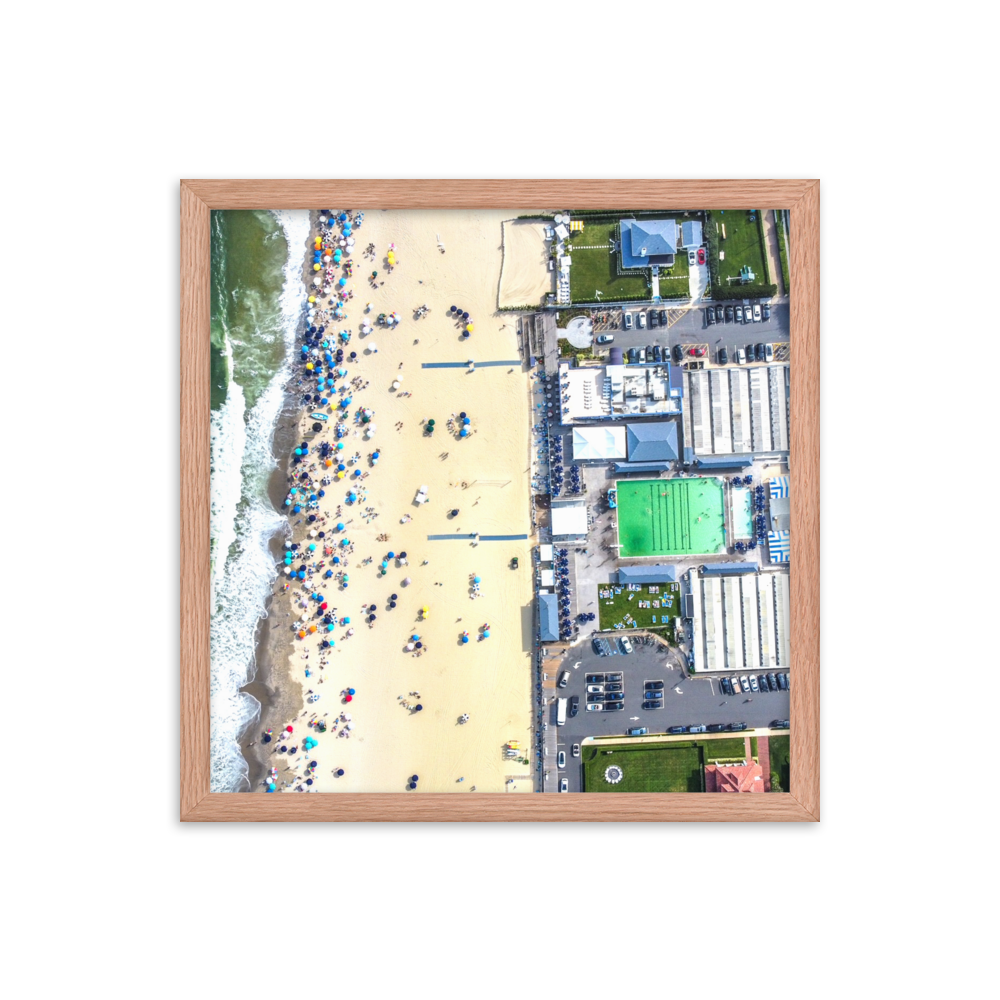 Allenhurst, New Jersey - Framed poster Red Oak 16″×16″