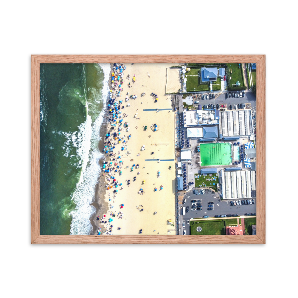 Allenhurst, New Jersey - Framed poster Red Oak 16″×20″