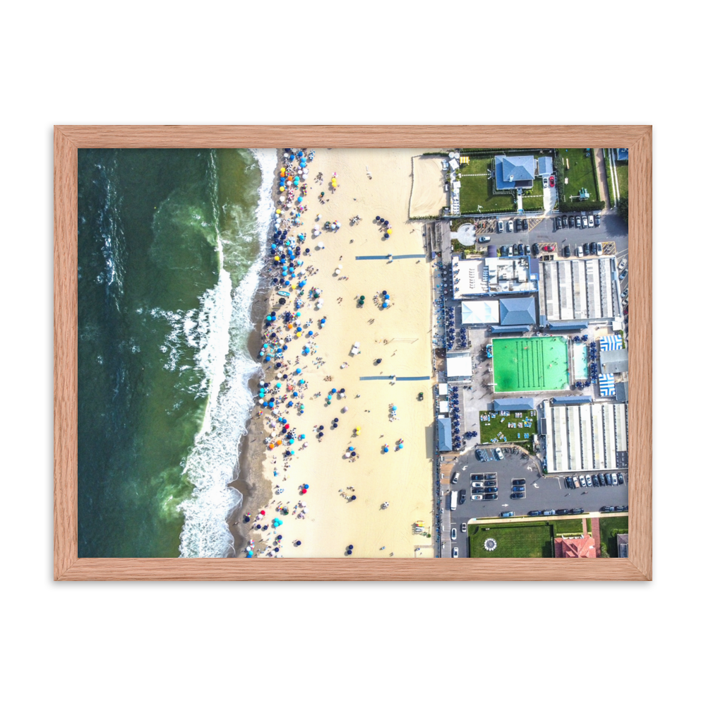 Allenhurst, New Jersey - Framed poster Red Oak 18″×24″