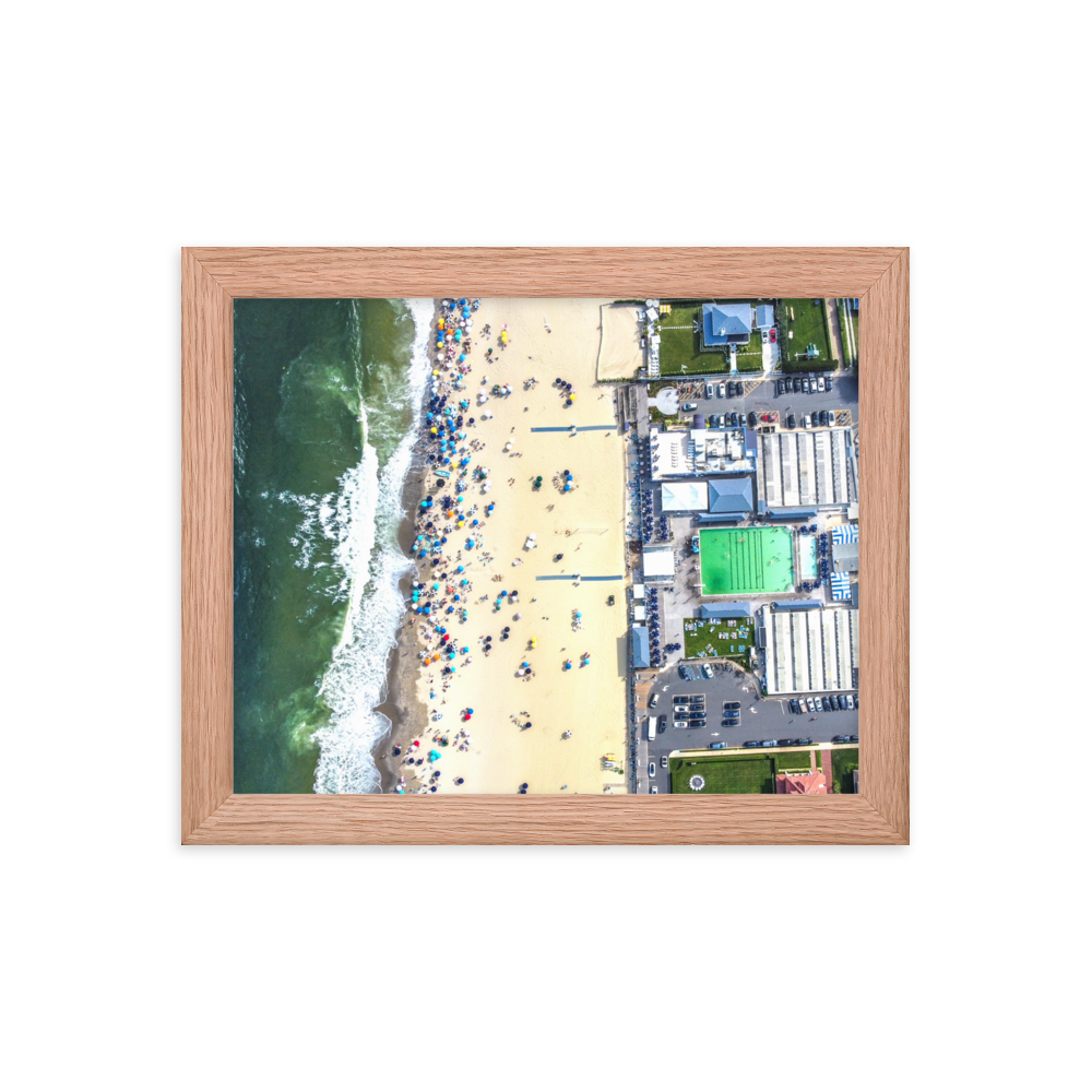 Allenhurst, New Jersey - Framed poster Red Oak 8″×10″