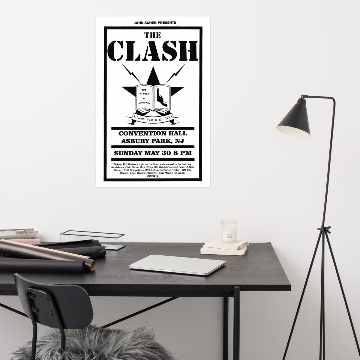 The Clash / Convention Hall / 1982 - ASBURY PARK - Premium Matte Poster 24″×36″