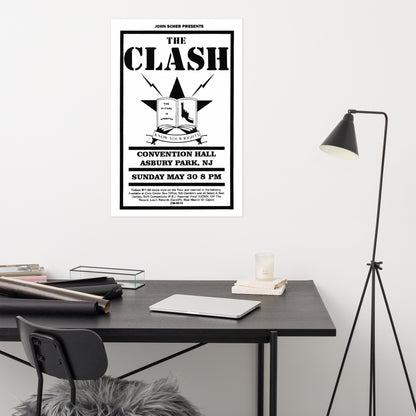 The Clash / Convention Hall / 1982 - ASBURY PARK - Premium Matte Poster 24″×36″