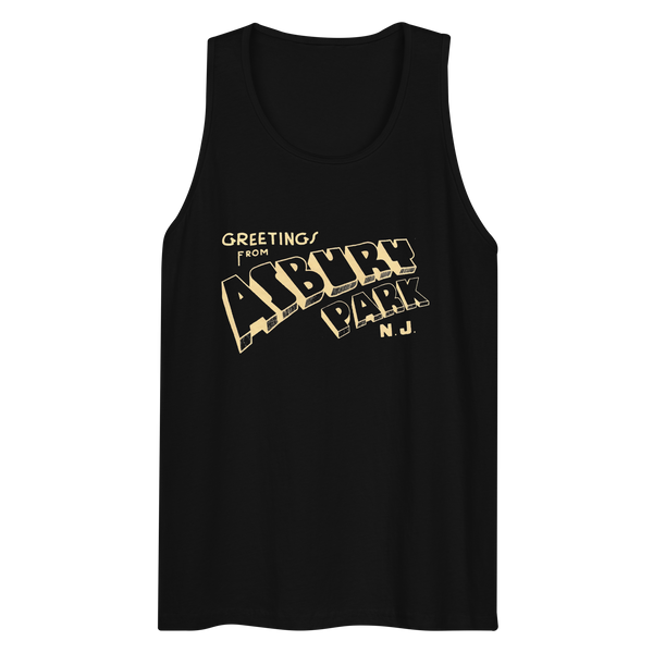 Greetings From Asbury Park - ASBURY PARK - Men’s premium tank top Black