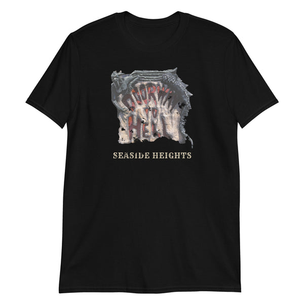 Doorway to Hell Seaside Heights NJ vintage haunted house t-shirt, Black, front