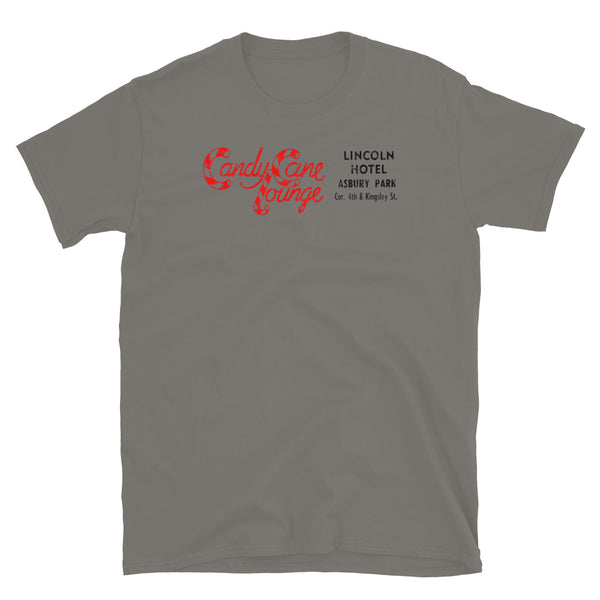 Candy Cane Lounge - ASBURY PARK - Short-Sleeve Unisex T-Shirt Charcoal