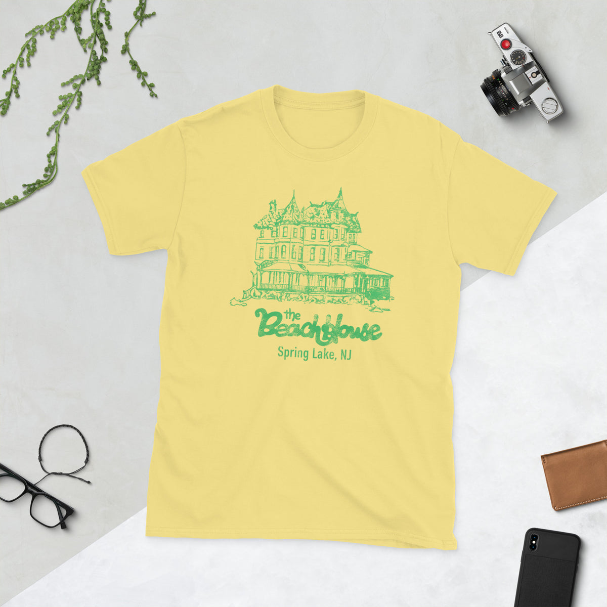 The Beach House - SPRING LAKE - Short-Sleeve Unisex T-Shirt Cornsilk