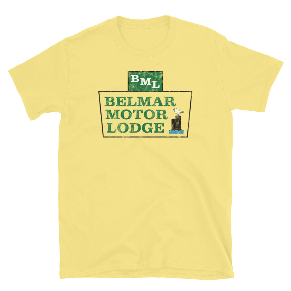 Belmar Motor Lodge - BELMAR - Short-Sleeve Unisex T-Shirt Cornsilk