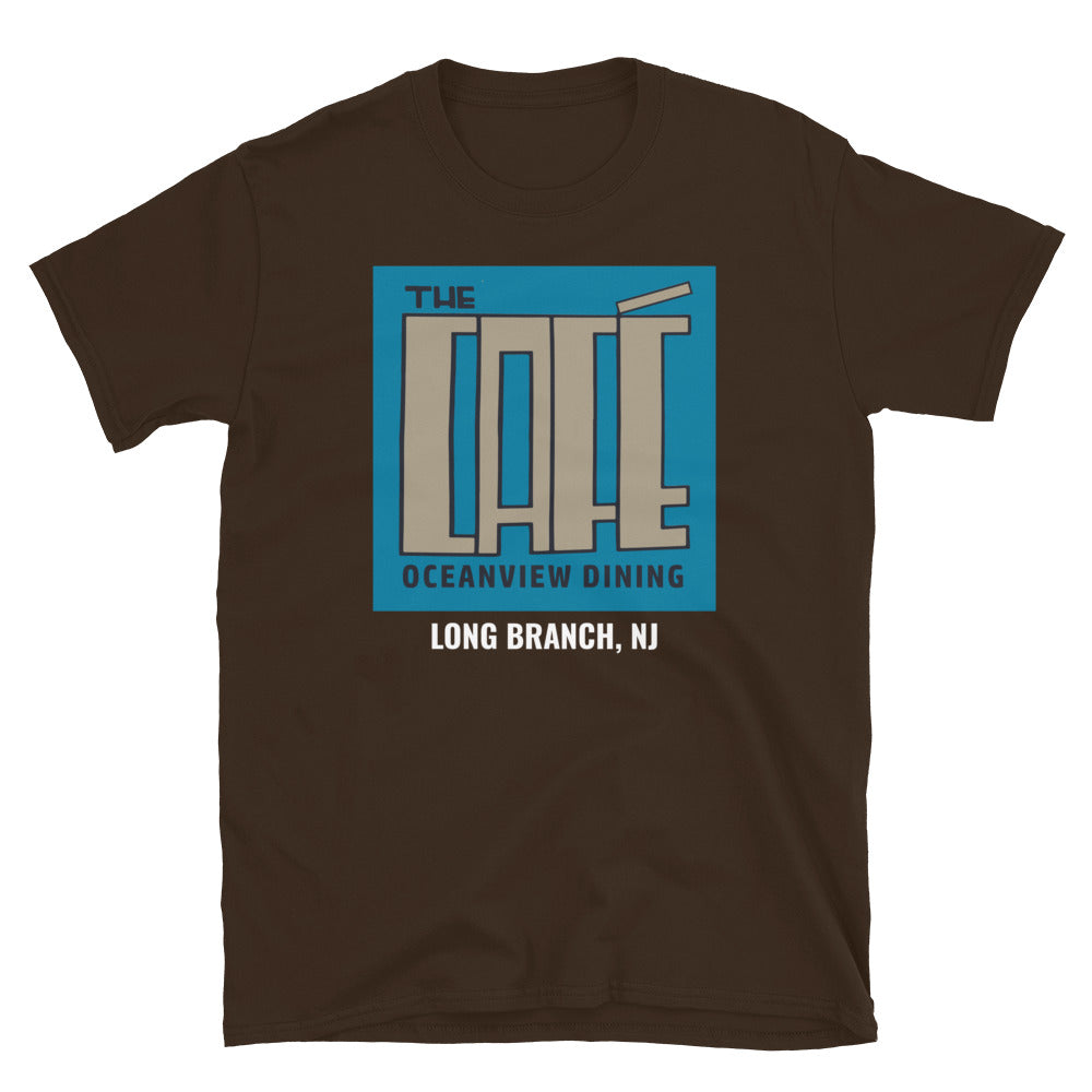 The Cafe Bar - LONG BRANCH - Short-Sleeve Unisex T-Shirt Dark Chocolate