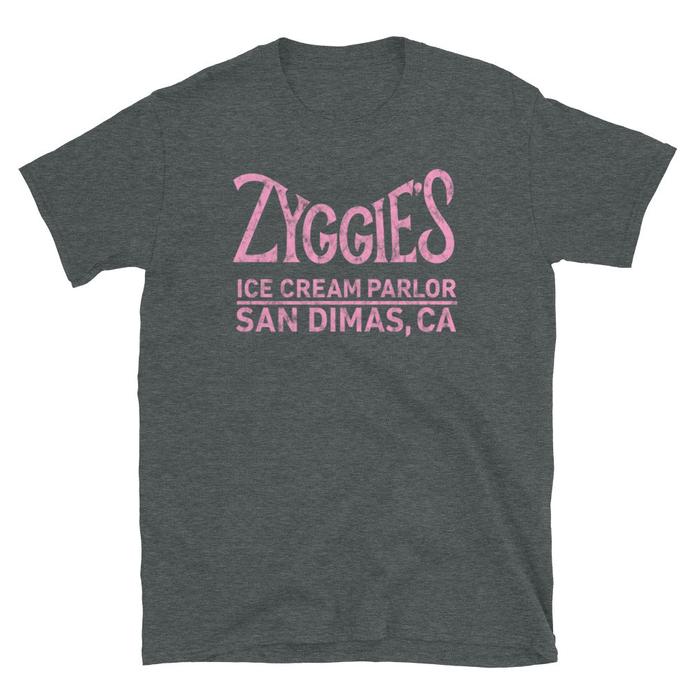 Zyggie's Ice Cream Parlor - SAN DIMAS, CA - Short-Sleeve Unisex T-Shirt Dark Heather