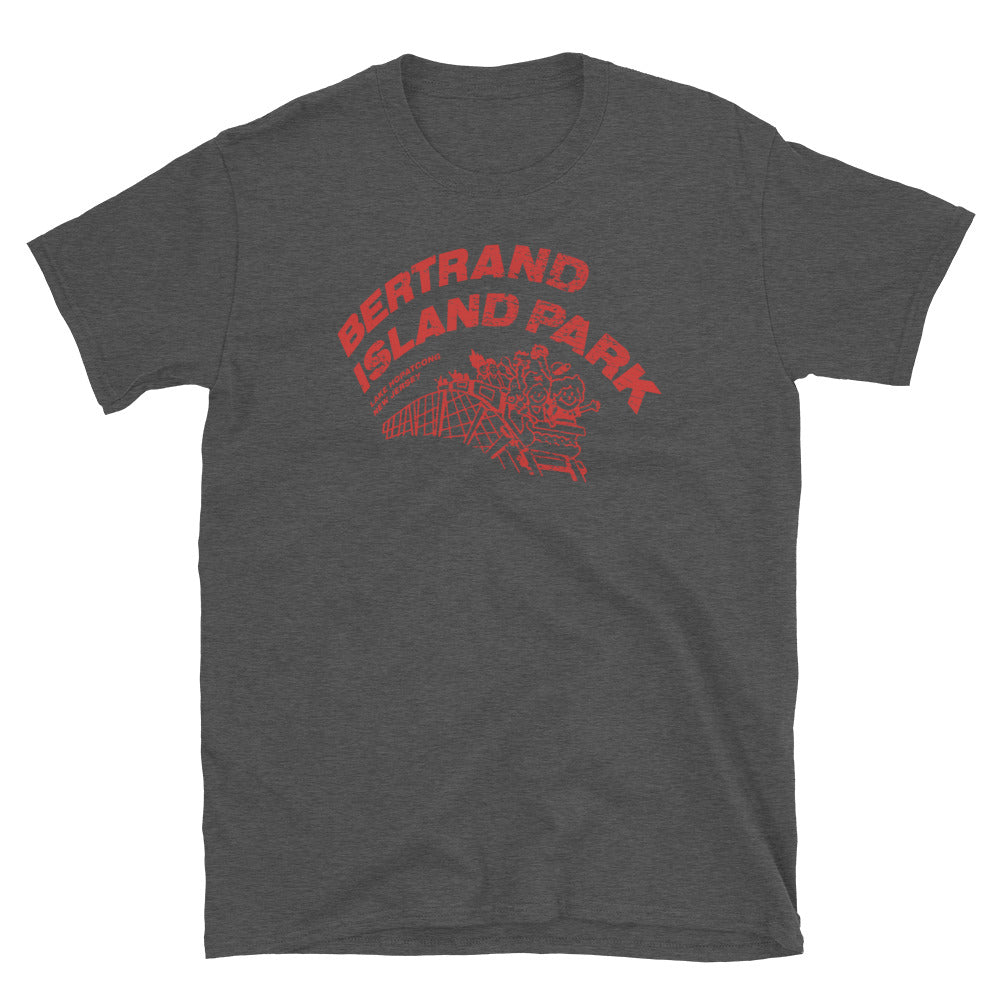 Bertrand Island Park - LAKE HOPATCONG - Short-Sleeve Unisex T-Shirt Dark Heather Grey