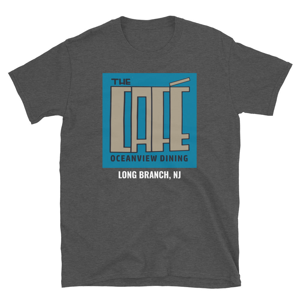 The Cafe Bar - LONG BRANCH - Short-Sleeve Unisex T-Shirt Dark Heather Grey