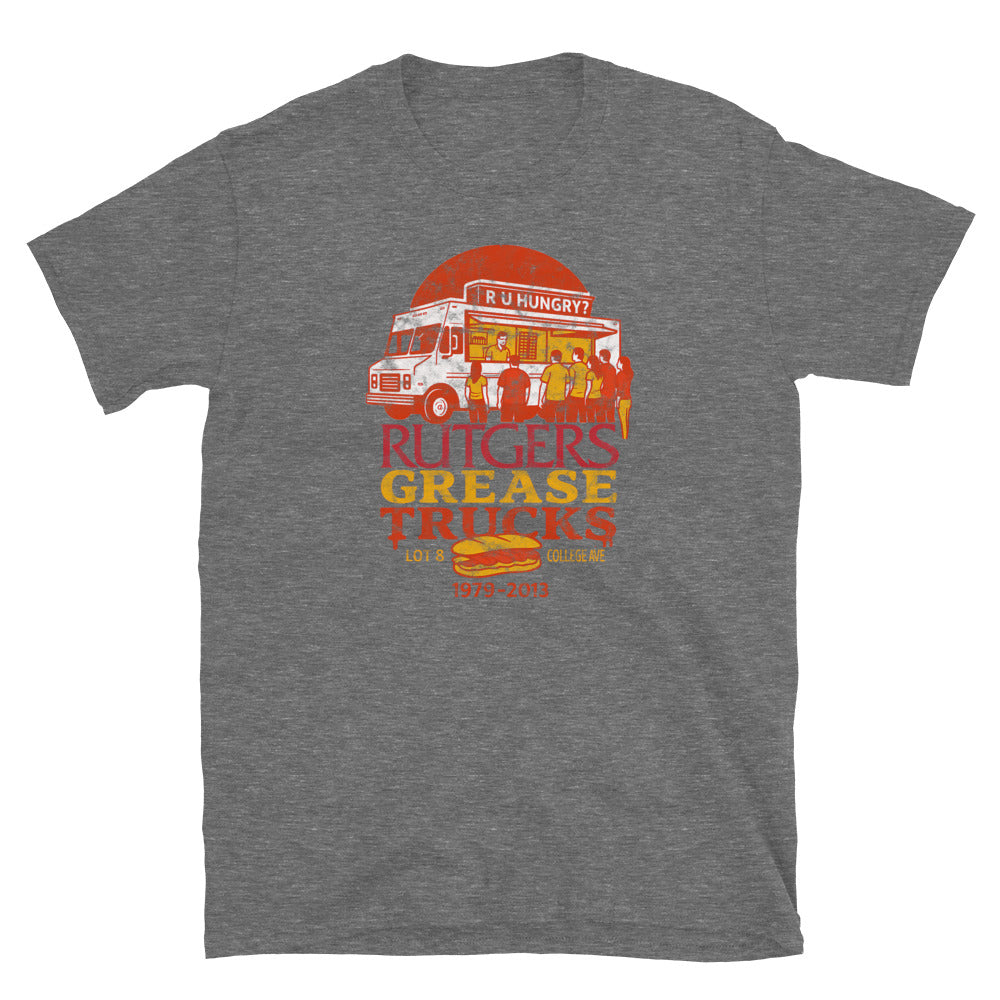 Rutgers Grease Trucks - NEW BRUNSWICK - Short-Sleeve Unisex T-Shirt Graphite Heather