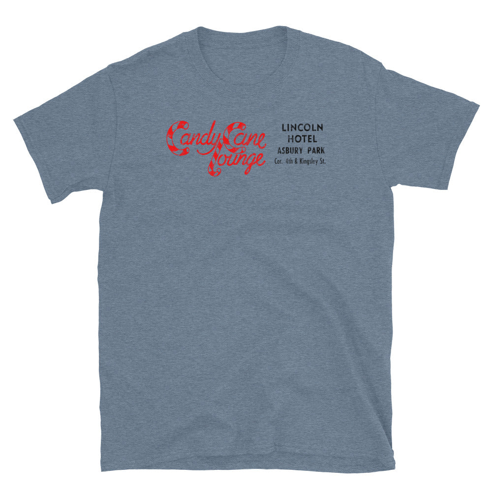 Candy Cane Lounge - ASBURY PARK - Short-Sleeve Unisex T-Shirt Heather Indigo