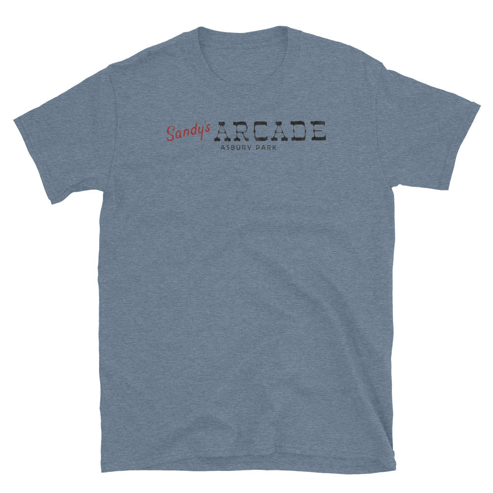 Sandy's Arcade - ASBURY PARK - Short-Sleeve Unisex T-Shirt Heather Indigo