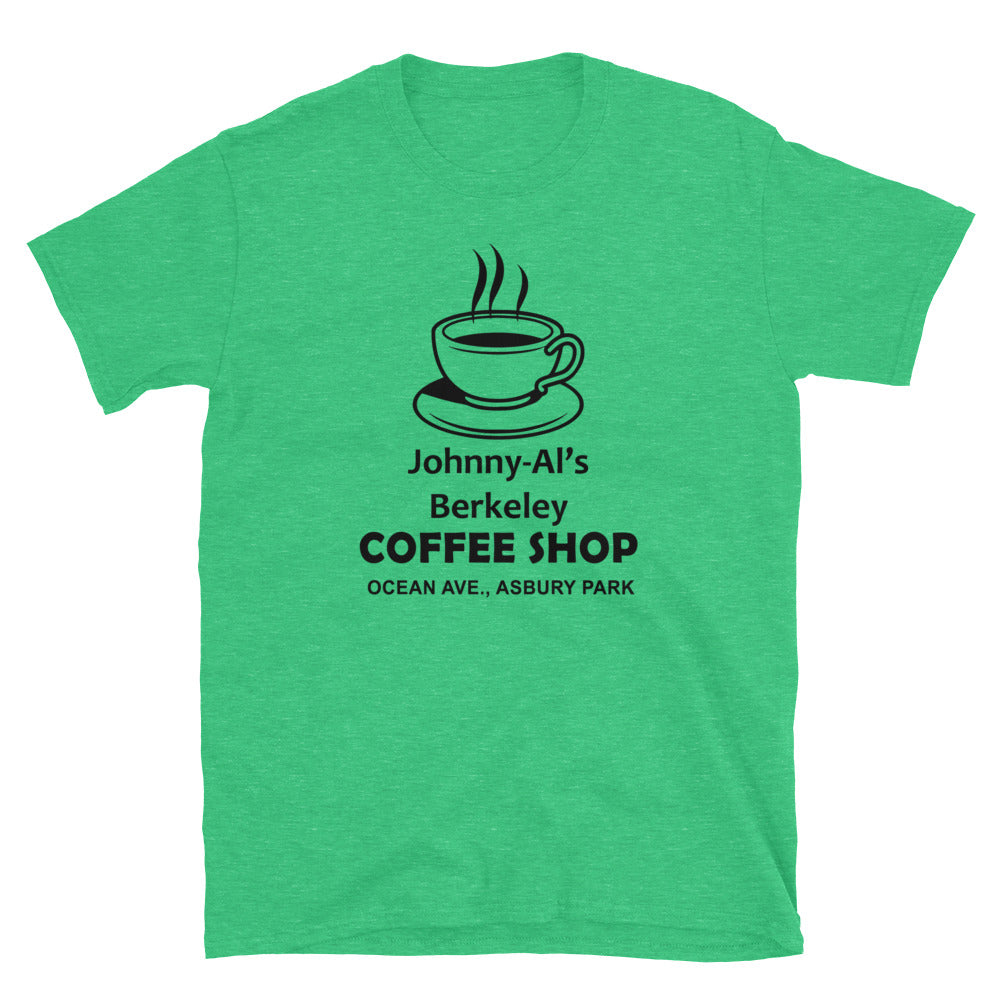 Johnny-Al's Berkeley Coffee Shop - ASBURY PARK - Short-Sleeve Unisex T-Shirt Heather Irish Green