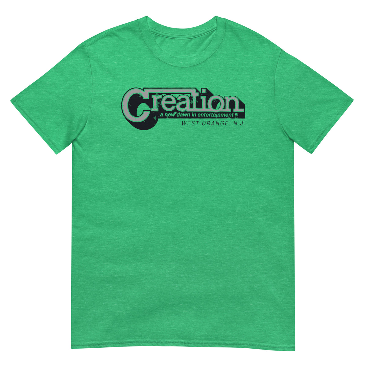 Creation - WEST ORANGE - Vintage Style T-Shirt Heather Irish Green
