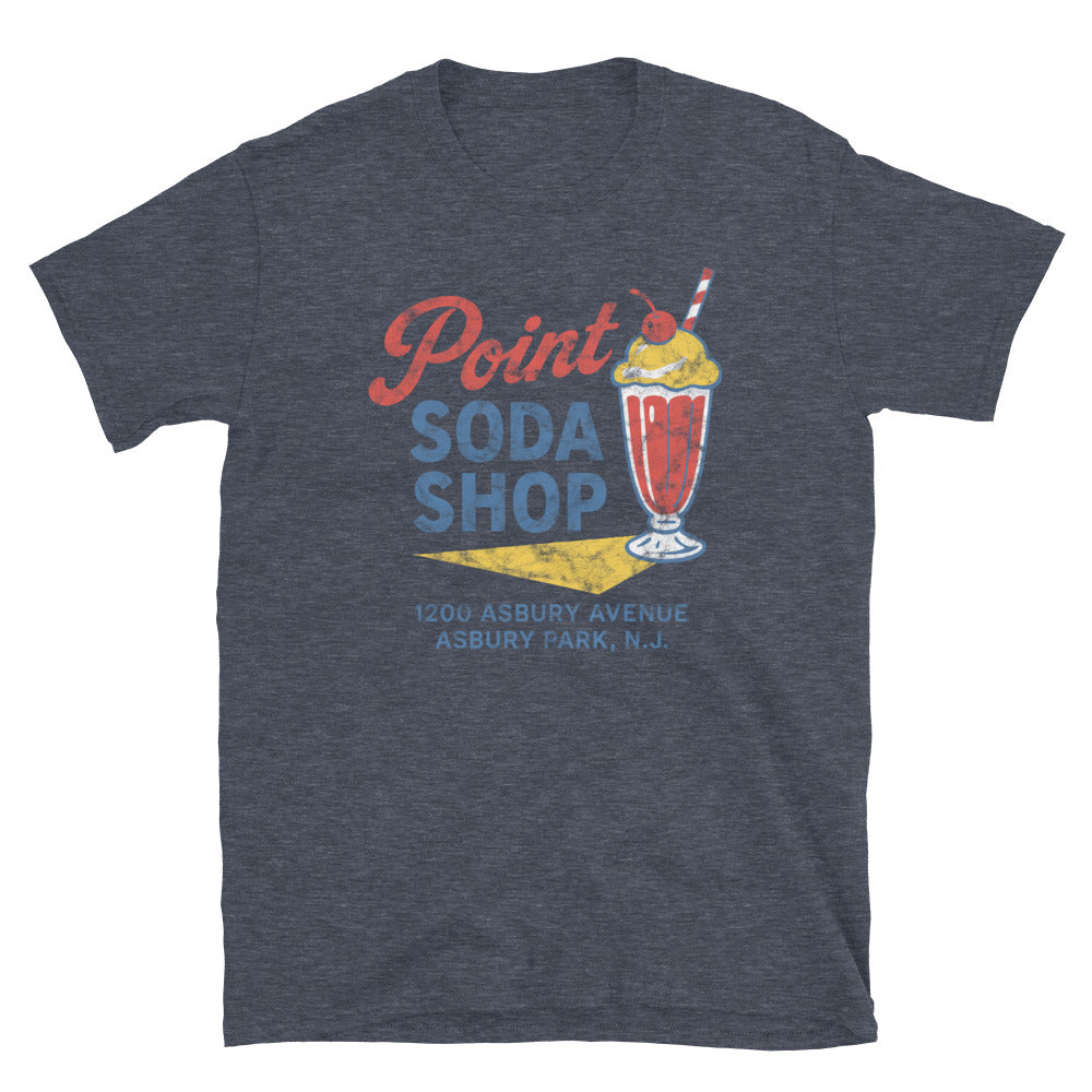 Point Soda Shop - ASBURY PARK - Unisex t-shirt Heather Navy
