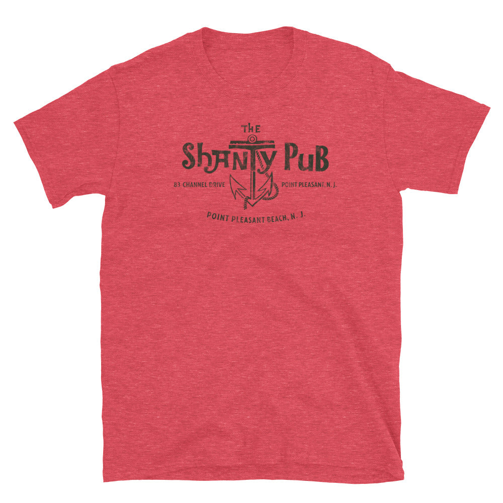 The Shanty Pub - POINT PLEASANT BEACH - Short-Sleeve Unisex T-Shirt Heather Red