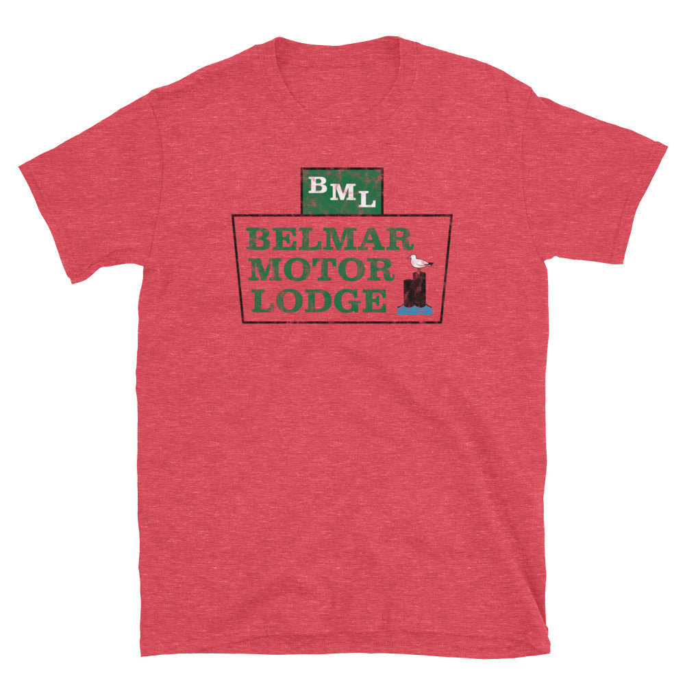 Belmar Motor Lodge - BELMAR - Short-Sleeve Unisex T-Shirt Heather Red