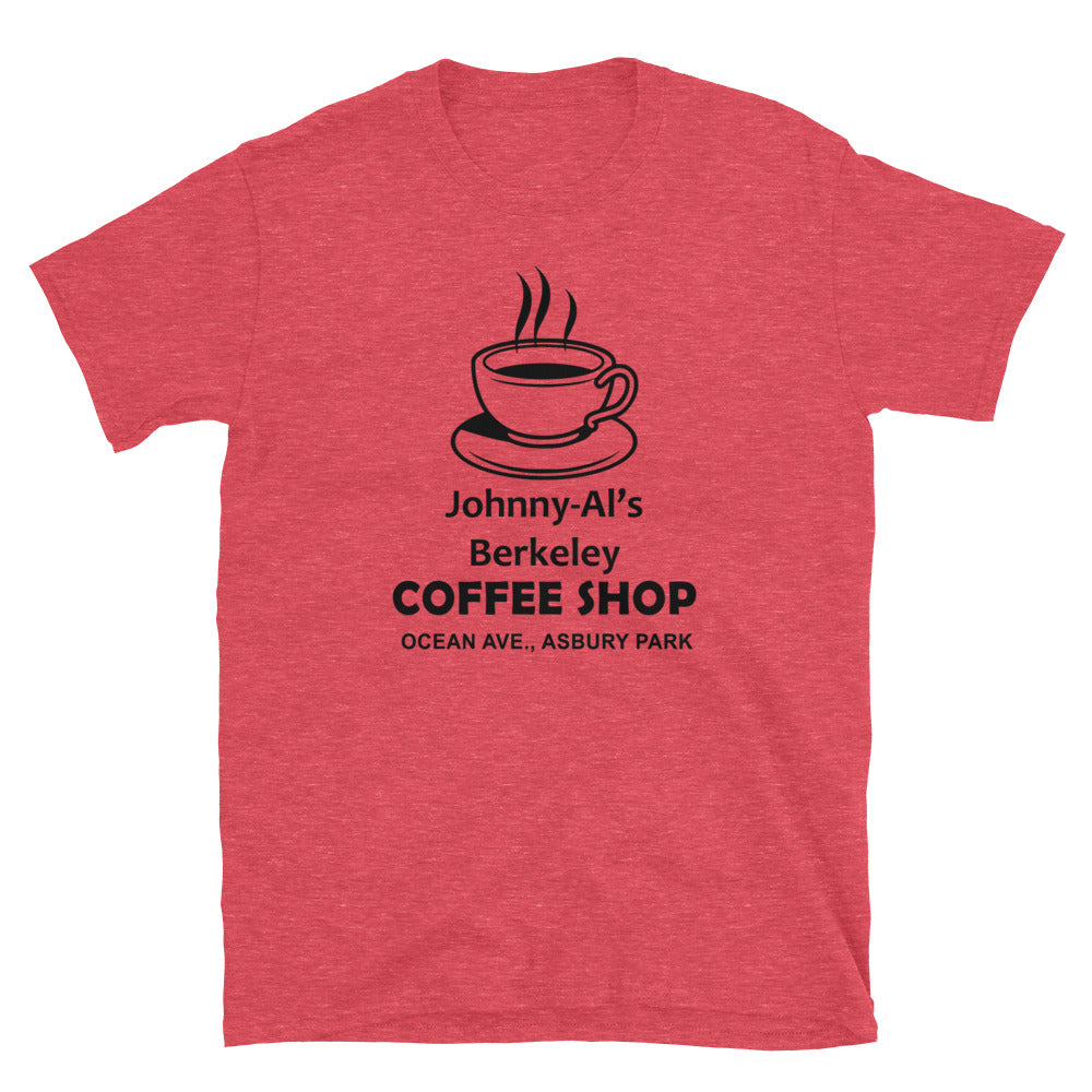 Johnny-Al's Berkeley Coffee Shop - ASBURY PARK - Short-Sleeve Unisex T-Shirt Heather Red