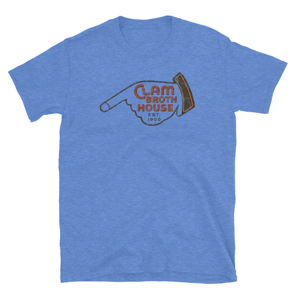 Clam Broth House - HOBOKEN - Short-Sleeve Unisex T-Shirt Heather Royal