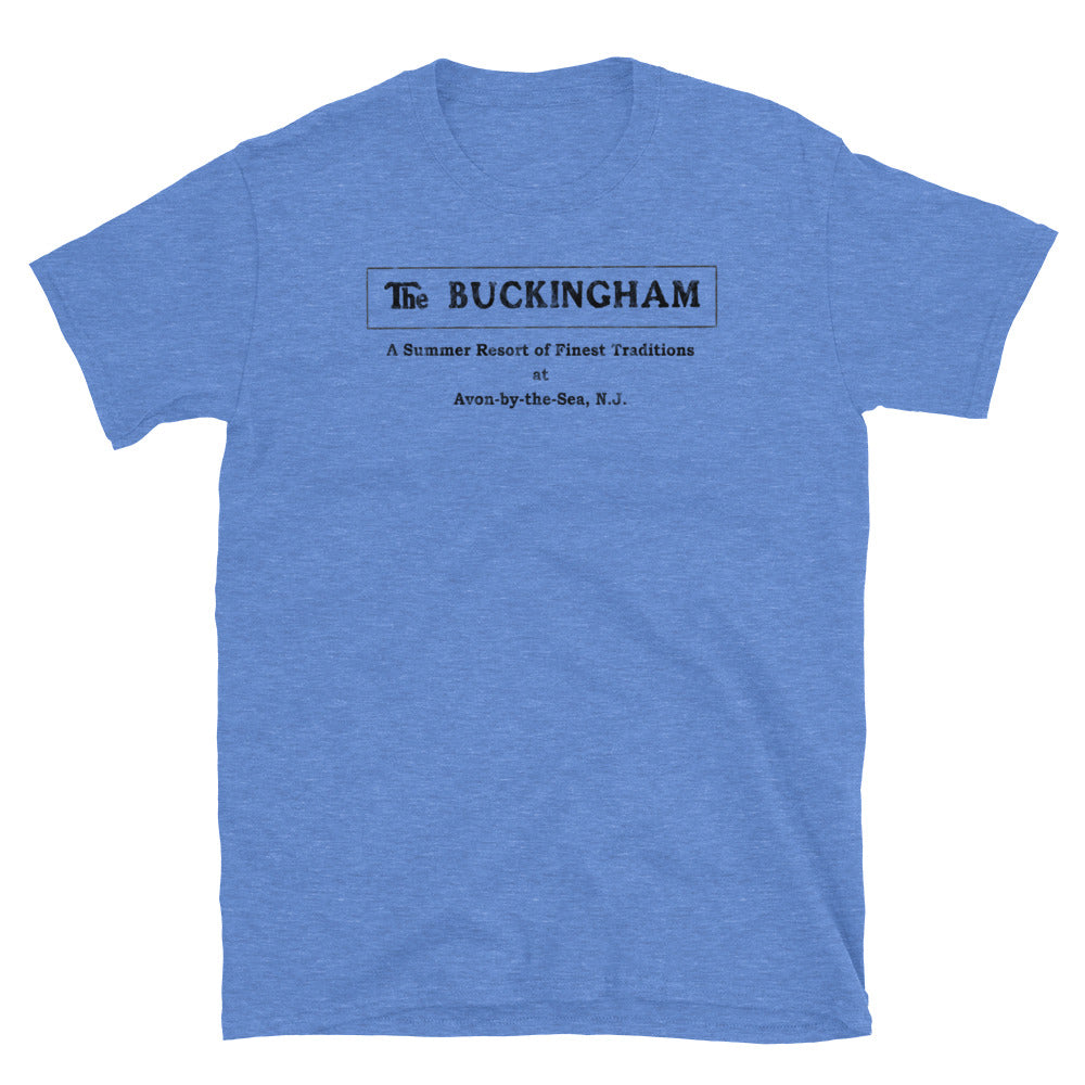 The Buckingham Hotel - AVON-BY-THE-SEA - Short Sleeve T-Shirt Heather Royal