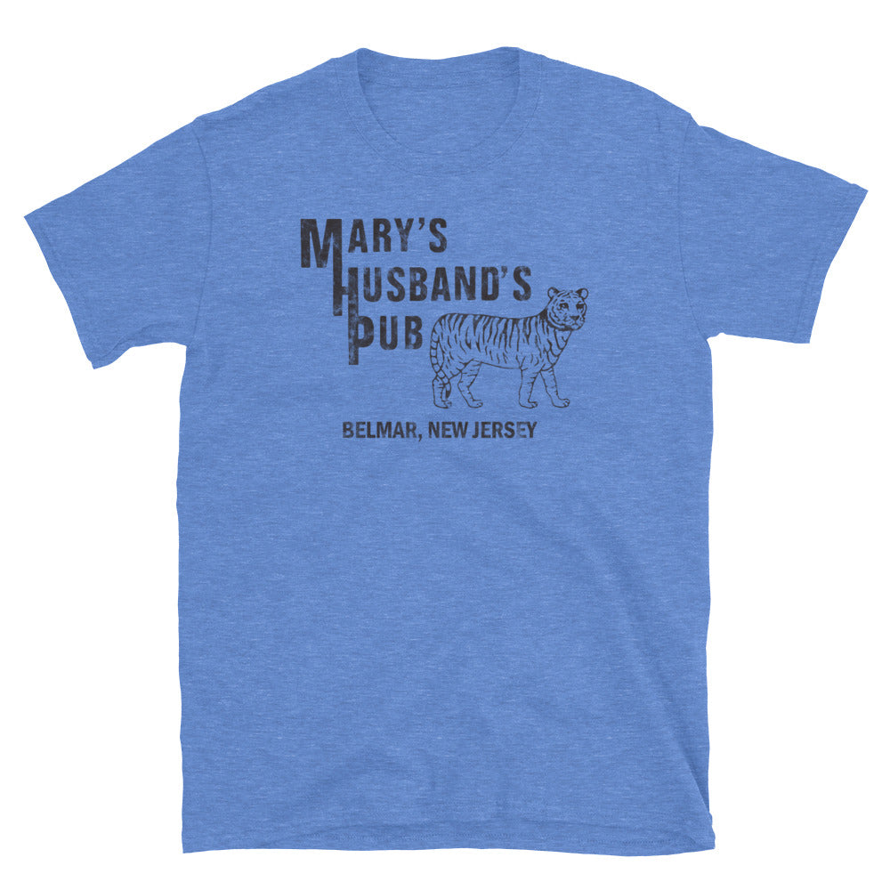 Mary's Husband's Pub - BELMAR - Short-Sleeve Unisex T-Shirt Heather Royal