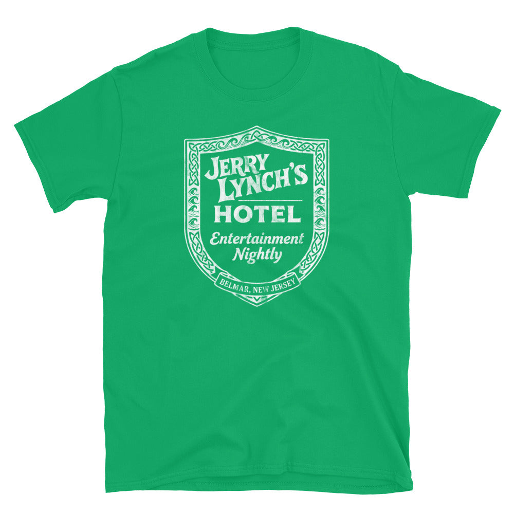 Jerry Lynch's Hotel - BELMAR - Short-Sleeve Unisex T-Shirt Irish Green