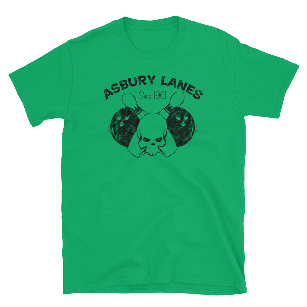 Asbury Lanes (Black) - ASBURY PARK - Short-Sleeve Unisex T-Shirt Irish Green