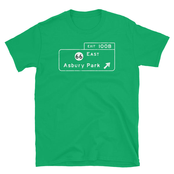 Garden State Parkway Exit 100B - ASBURY PARK - Short-Sleeve Unisex T-Shirt