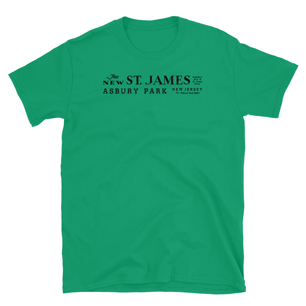 St. James Theatre - ASBURY PARK - Short-Sleeve Unisex T-Shirt Kelly Green